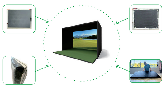 Upholstered Golf Simulator  Enclosure